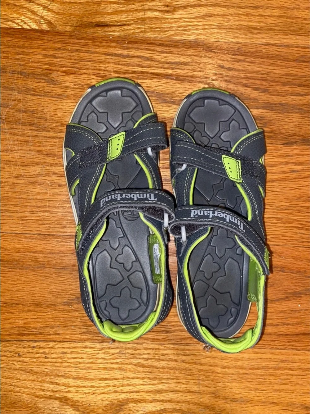 Timberland Kids Black and Green Sport Sandals